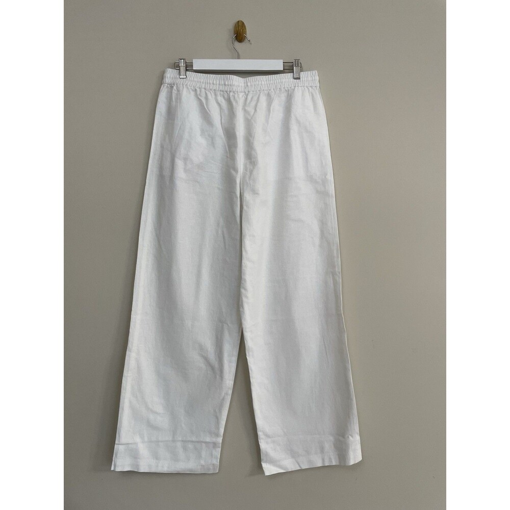 J.Crew Factory Linen-blend slim wide-leg drawstring pant NWT Size 10 - Picture 12 of 12